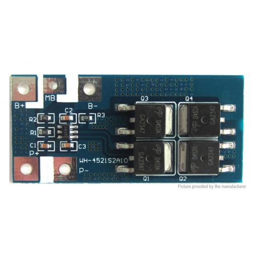 10A Battery BMS Protection PCB Board for 2-cell Rechargeable Li-ion Battery Pack