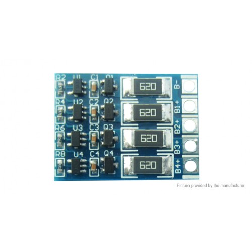 4-cell 18650 Li-ion / LiFePO4 Battery Pack Voltage Current Balancing Board