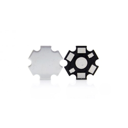 20mm 1-LED Heat Sink Aluminum Star Base Plates (10-Pack)