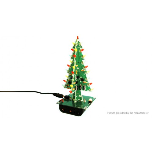 BoTao RGB LED 3D Christmas Tree DIY Electronic Learning Kit